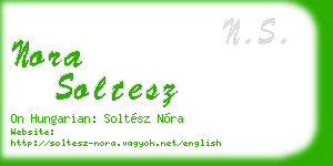 nora soltesz business card